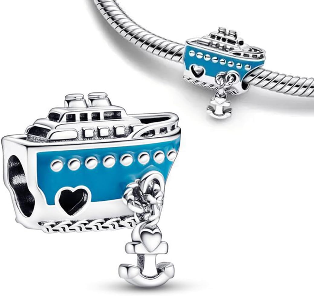 Mom Love Heart Charms 925 Sterling Silver with Cubic Zirconia | for Women Bracelets and Necklaces,Mother's Day Birthday Christmas
