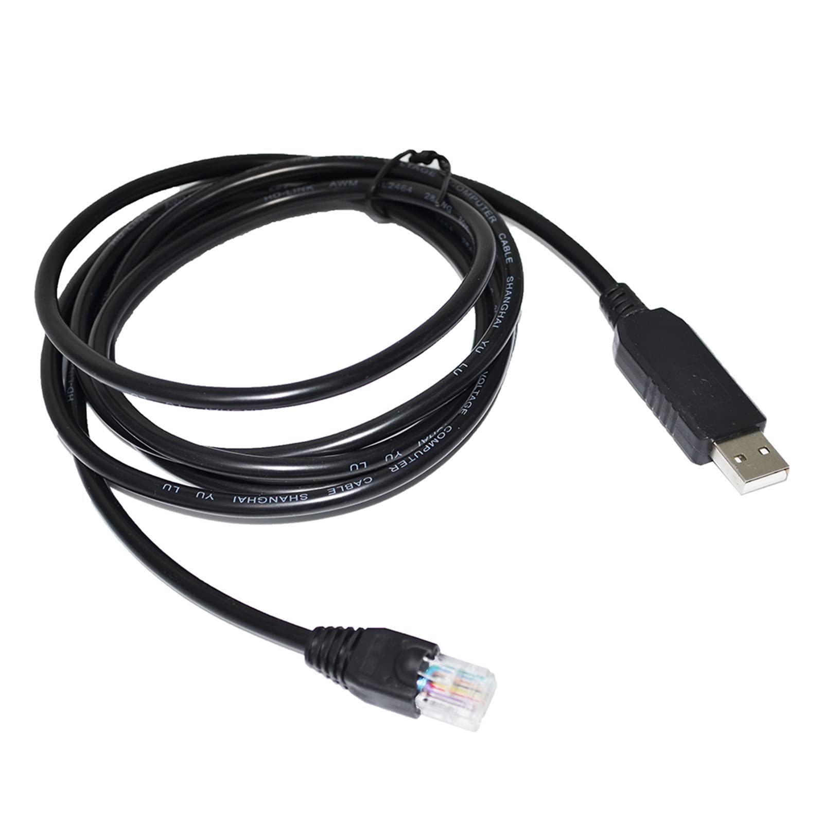 Cable Adaptador de Consola USB 2.0 a RS232 RJ45 CAT5 Compatible con H3C HP ARBA Juniper RUIJIE 3COM, enrutador, conmutador, cortafuegos(5M)