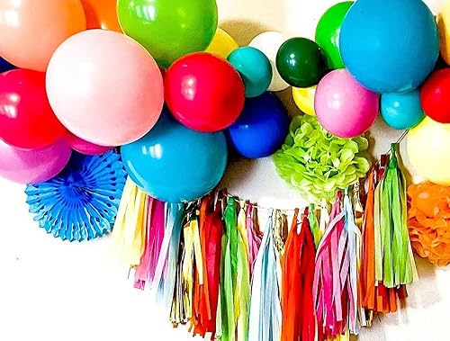 Miniatura 6 de Kit de arco de guirnalda de globos de fiesta de 16.3 pies para fiesta temática mexicana, arco iris, cumpleaños, cumpleaños, despedida de soltera,