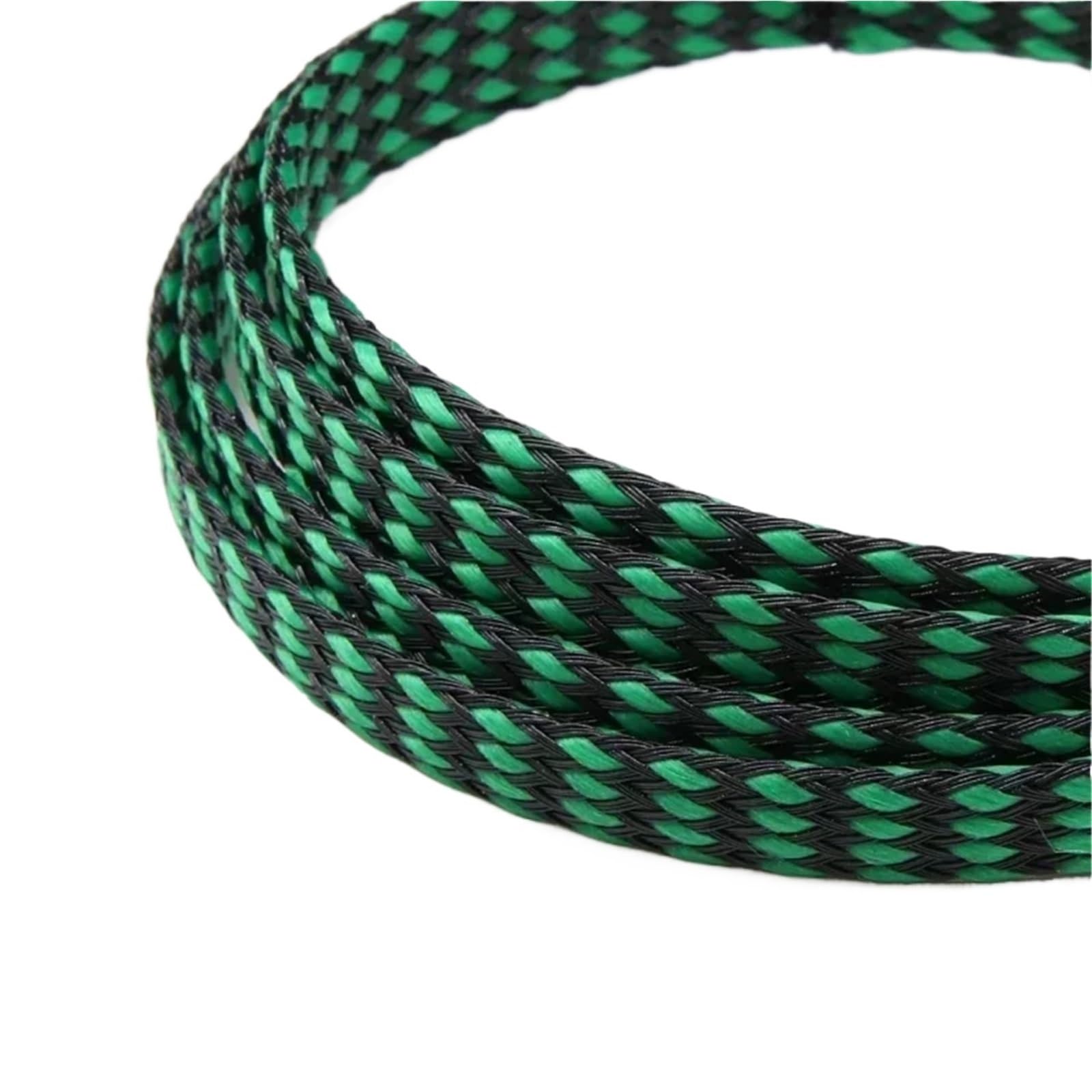 Copri Cavi Guaina for cavo da 1~50 m Treccia espansa 4 8 12 mm Avvolgicavo flessibile Guaina di protezione isolata Guaina for cablaggio(Green Black,04mm,20 meters)