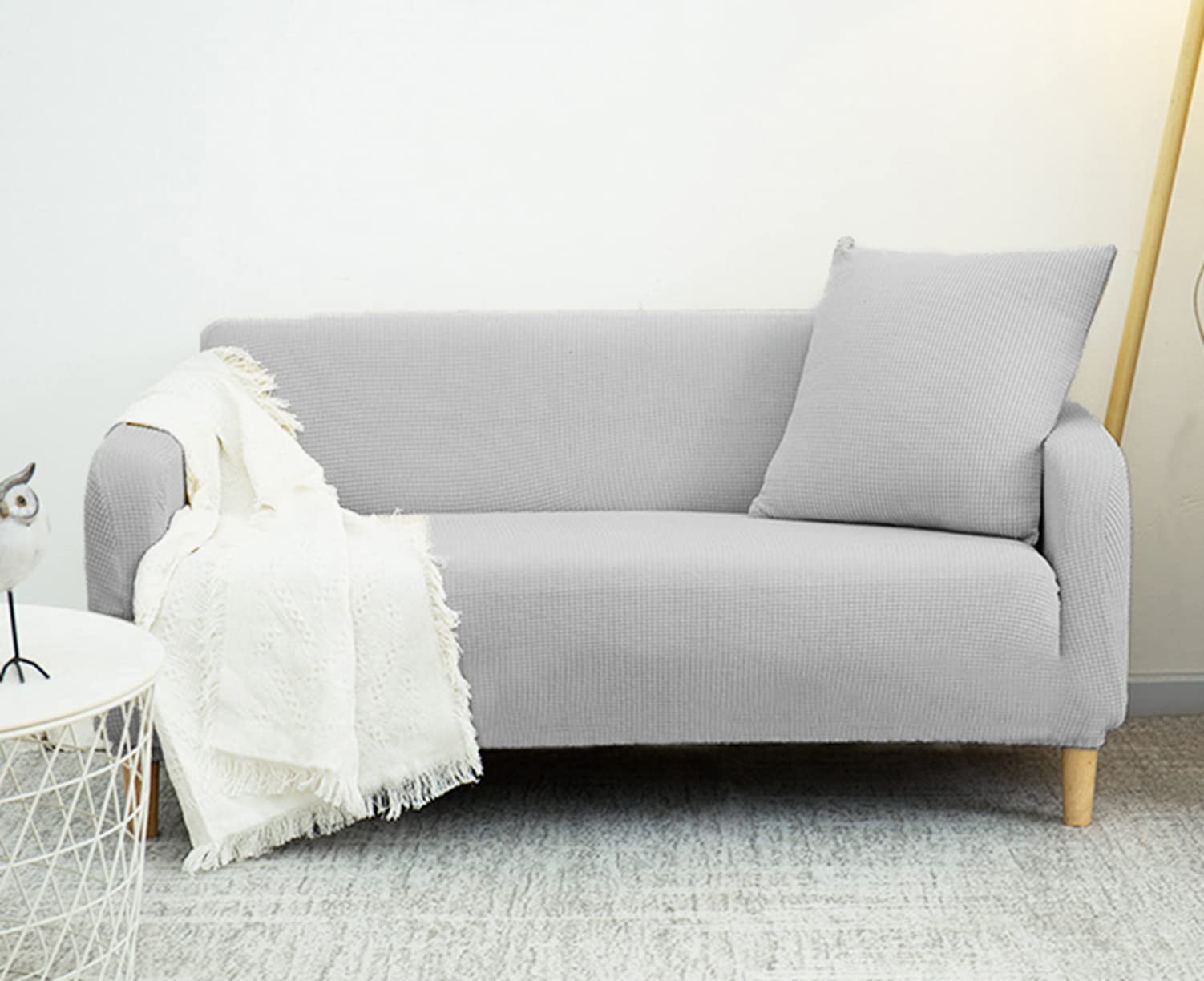 Housse de canapé élastique extensible lavable en machine 2 places 145-185cm