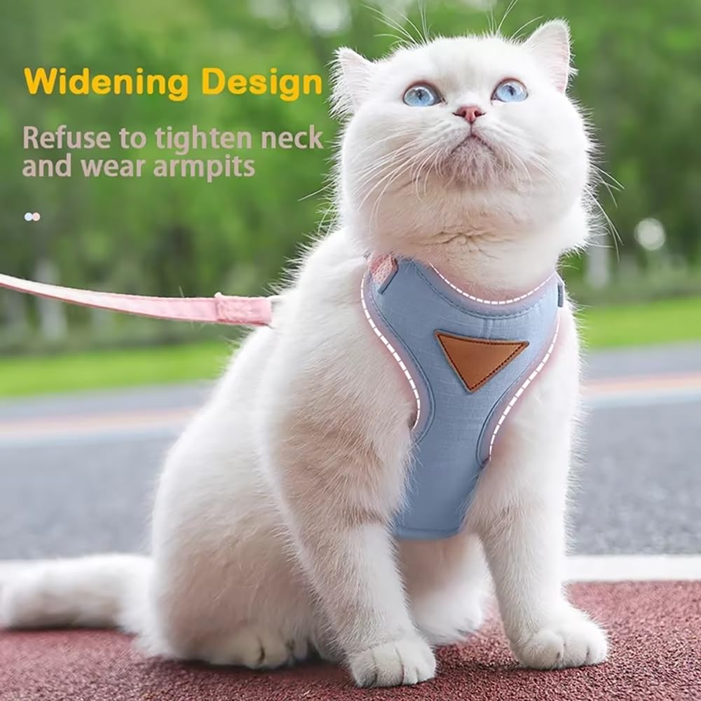 Harnais De Marche Léger for Animaux De Compagnie | Tissu respirant, conception sans traction, adapté aux variétés de petite et moyenne taille(Yellow,Large)