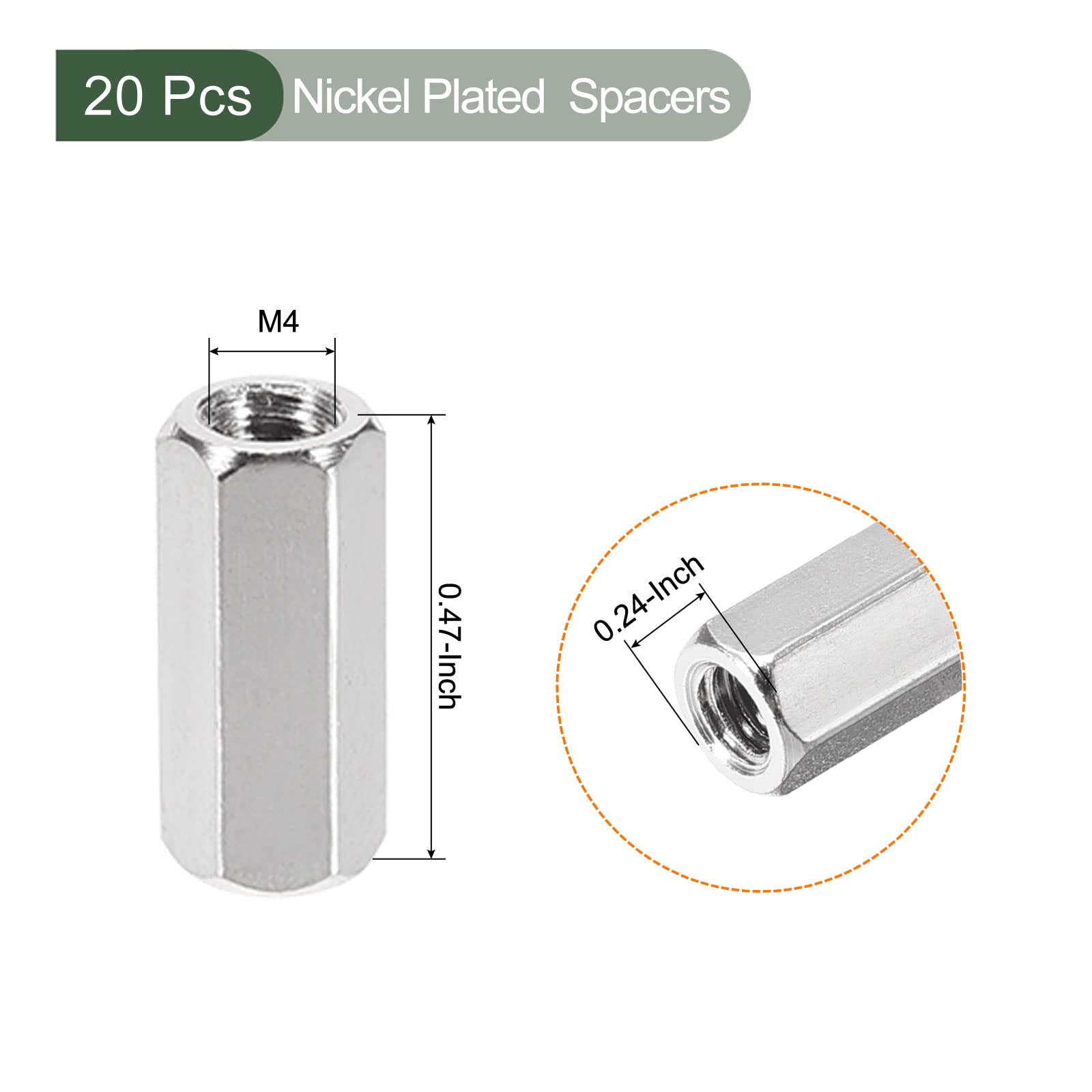YOKIVE 20 Pcs M4 Spacers, Brass Hex PCB Standoffs Nuts, Keep Height Consistent, Great for Motherboard Circuit Board - Image 2