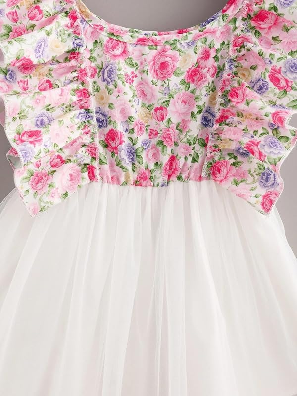 Image of Niren Enterprise Multipatteren Baby Girl's Knee Length Frocks with Digital Prints