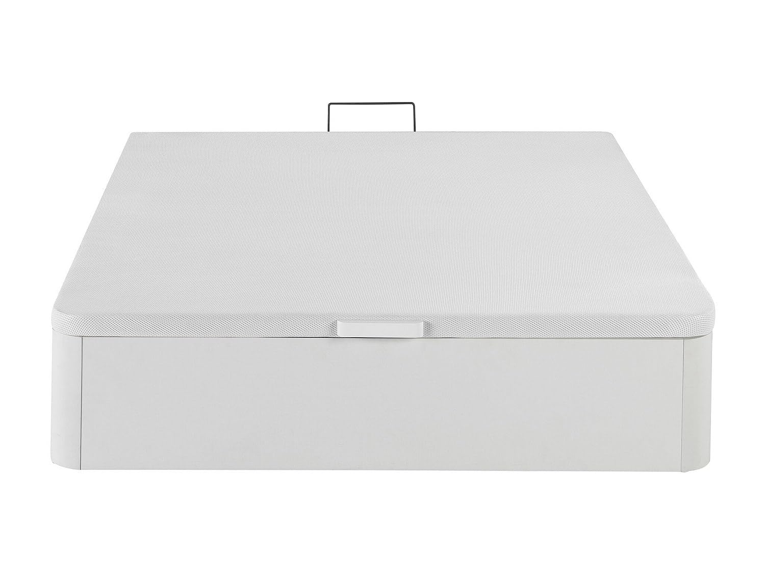Vente-unique Sommier Coffre HESTIA de DREAMEA Play - Blanc Mat - 140 x 190 cm