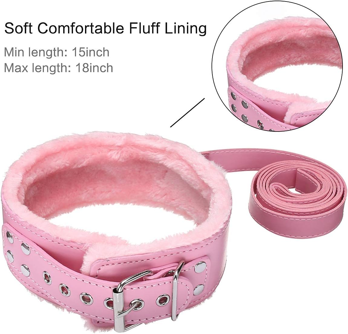 AKStore 7PCS Bed Sex Bondage System Set Bed Restraints Kit Leather Ankle Cuffs Set for Male Female Couple (Pink)