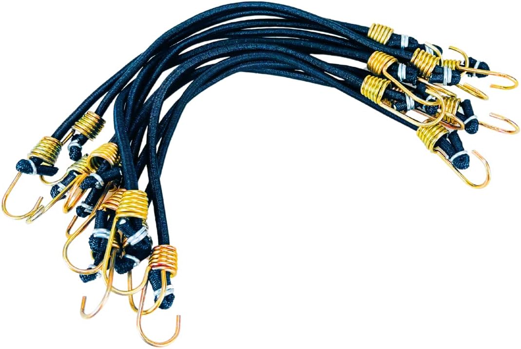 100 Pack 10 Inch Bungee Cords || Great for Securing Small Cargo and Outdoor Activities