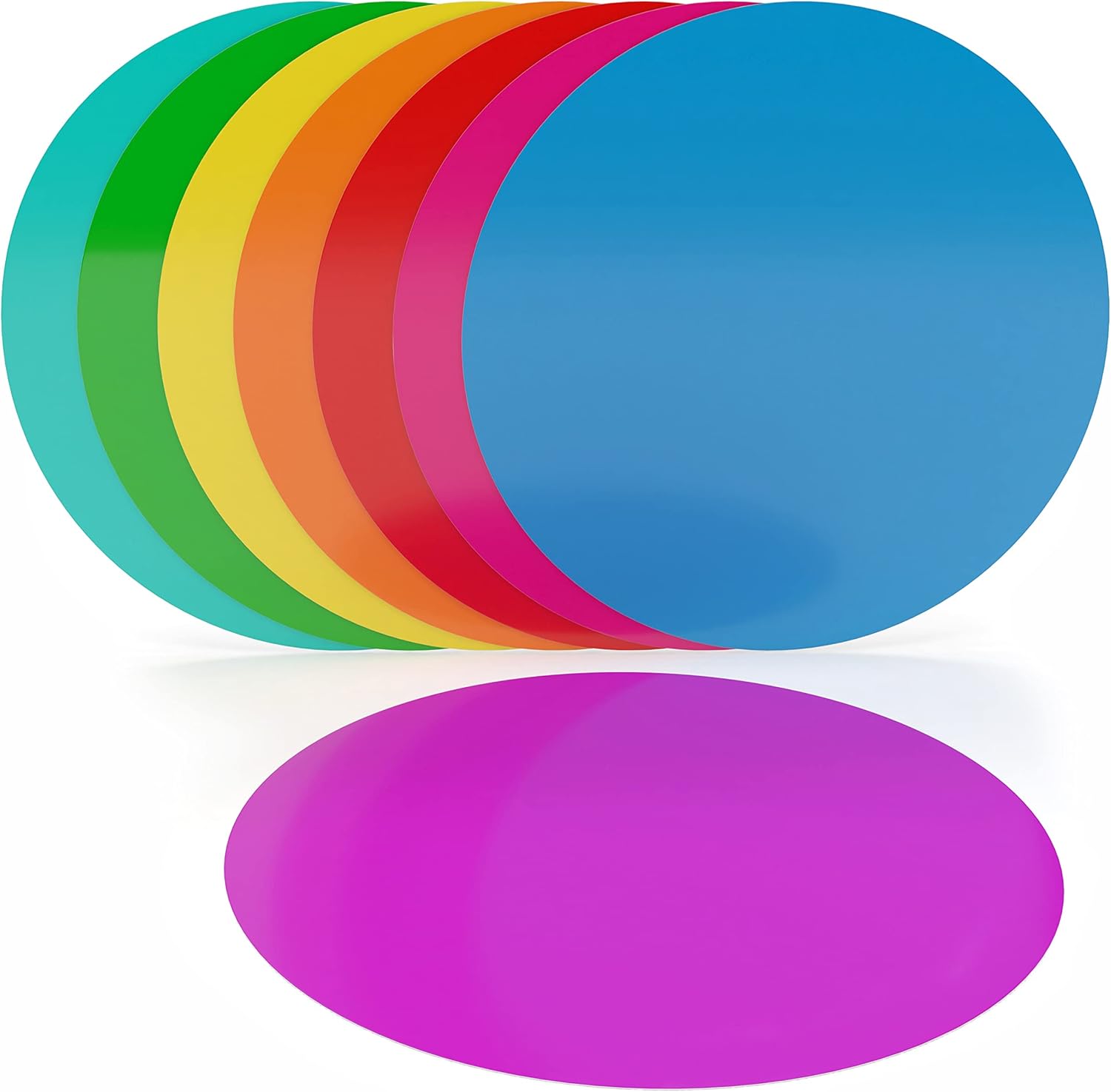 SCRIBBLEDO 8 Pack Dry Erase Dots 11 inch Colorful Dry Erase Circles for Tables