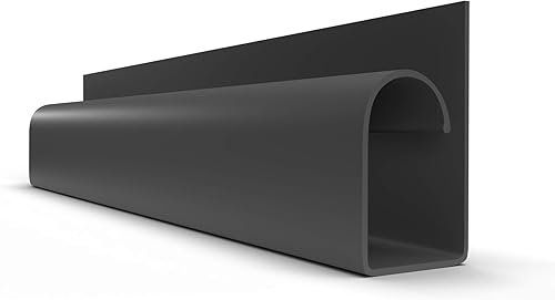 Miniatura 2 de Electriduct Organizador de cables y cables de escritorio con canal de gancho grande, 36 pulgadas (paquete de 3), color negro