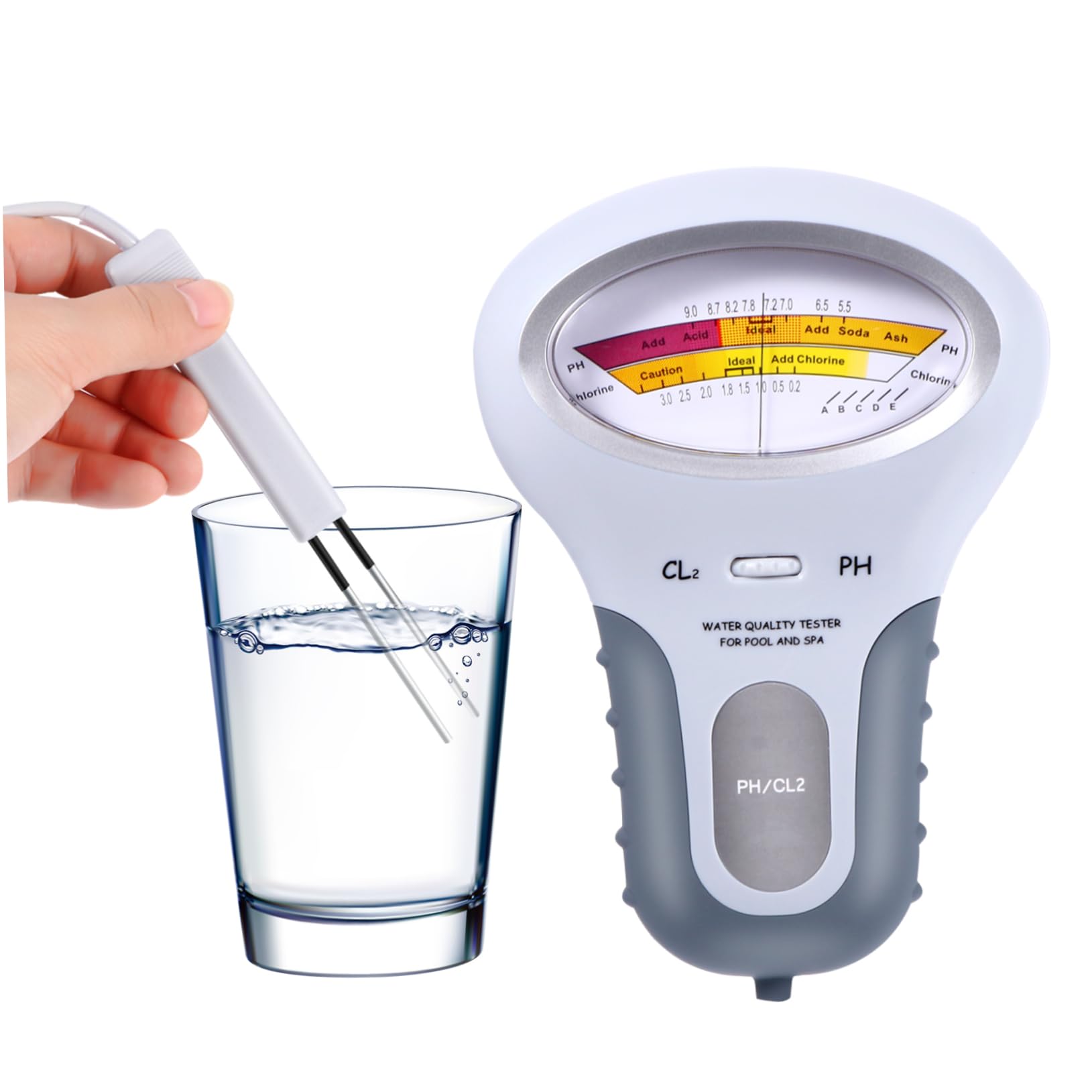 VANZACK 2piezas Tester De De Agua De Piscina Ph Portátil Medidor Digital De Ph y Precisión De Agua y De Usar y