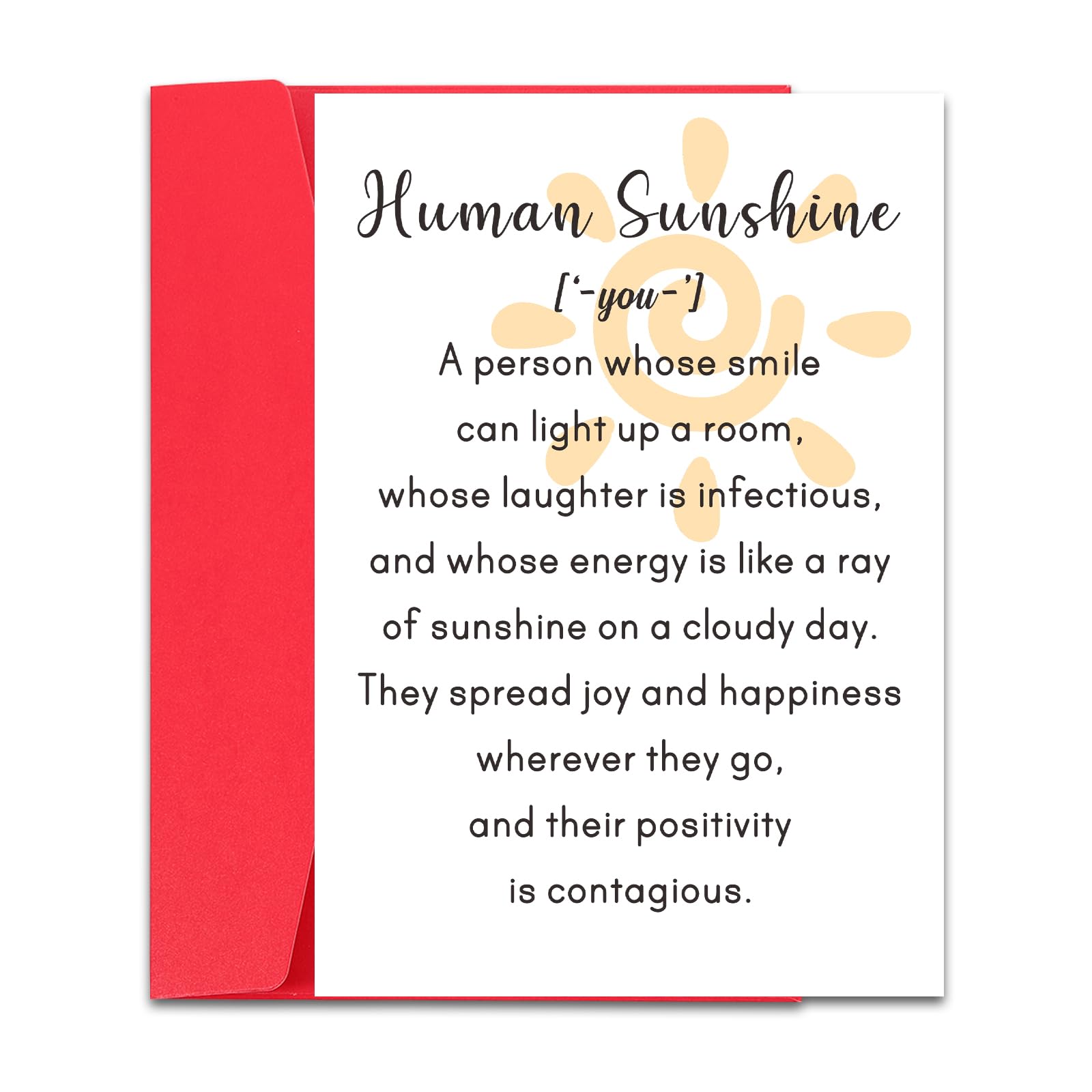 Thank You Cards with Envelopes Thank You Gifts for Women Men Positive Affirmations Cards for Women Encouragement Cards Inspirational Cards Human Sunshine Motivational Cards for Women Mom Sister Friend