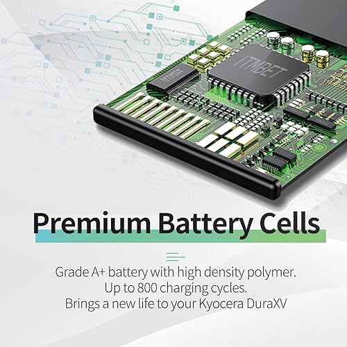 Miniatura 5 de Batería SCP-73LBPS, 3000 mAh, 0 ciclos de alta capacidad de repuesto para Kyocera DuraXV Extreme E4810 DuraXE Epic E4830 Verizon Flip Phone