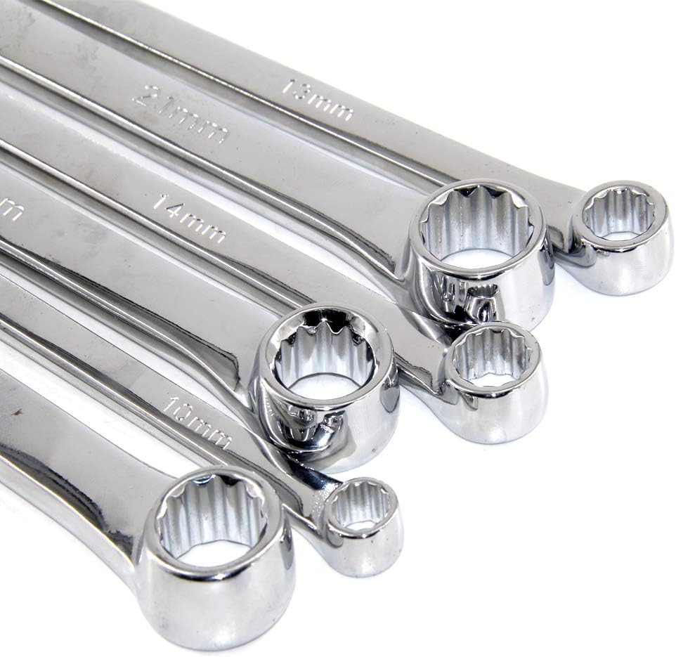 6 Pcs Extra Long Double Ring Box End Spanner Aviation Wrench Set Strong Power Less Effort Metric 8mm-21mm