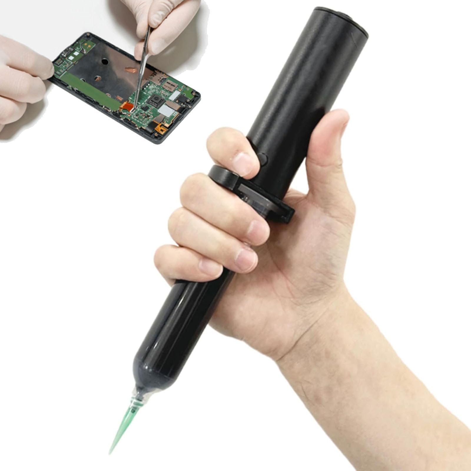 Distributeur De Colle Pneumatique Portatif, Distributeur Automatique De Colle avec Tube De 10 ML Ou 30 ML, Compresseur Dair Intégré, Distribution Uniforme De La Colle, pour 10CC