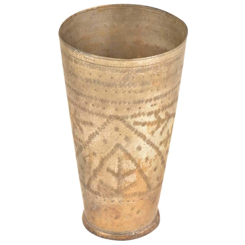 Brass Punjabi Lassi Tumbler Glasses Lassi Water Drinkware Milk Cup Pack of 1 Indian Kitchen Utensils 16 25