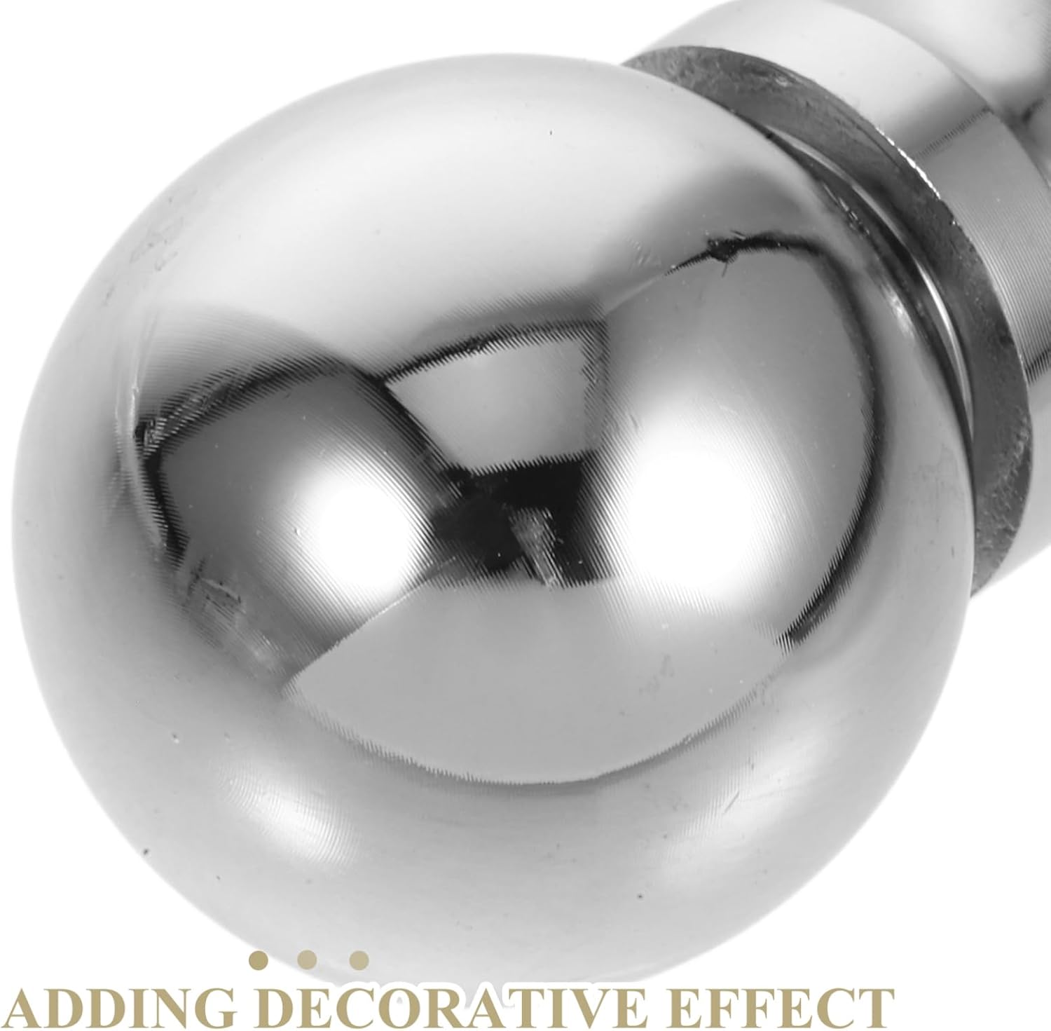 Angoily Ball Lamp Finial Cap Knob for Lamp Shade Top,Solid Lamp Finial Screw Finial for Table or Floor Lamps Harp Holder Silver