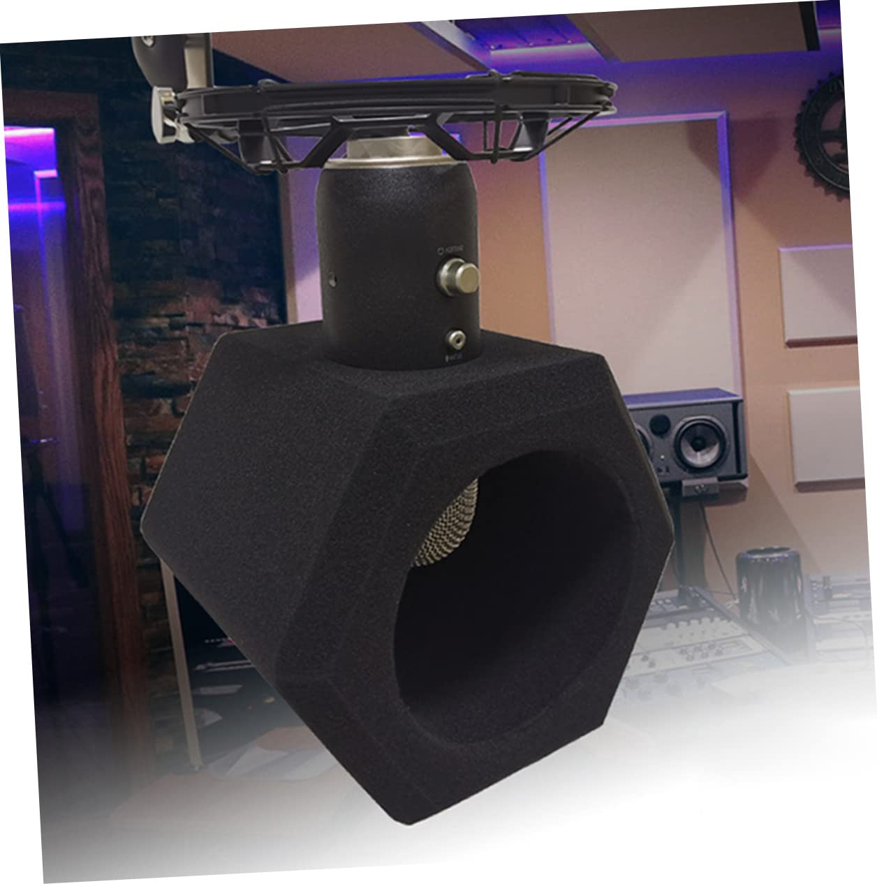 Professioneller Mikrofon Windschutz Windschutzhaube Mikrofonabdeckung für Studio Aufnahme Streaming Gesang mit Effektiver Geräuschreduzierung und Windschutz