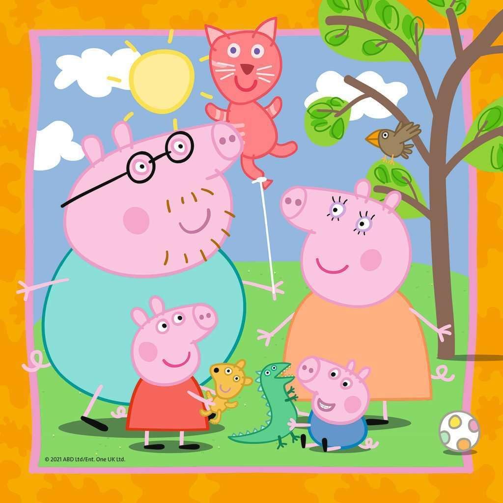 RAVENSBURGER Puzzle Ravensburger 05579 Family and Friends 3 x 49 Pieces Peppa Pig Puzzle for Children from 5 Years
