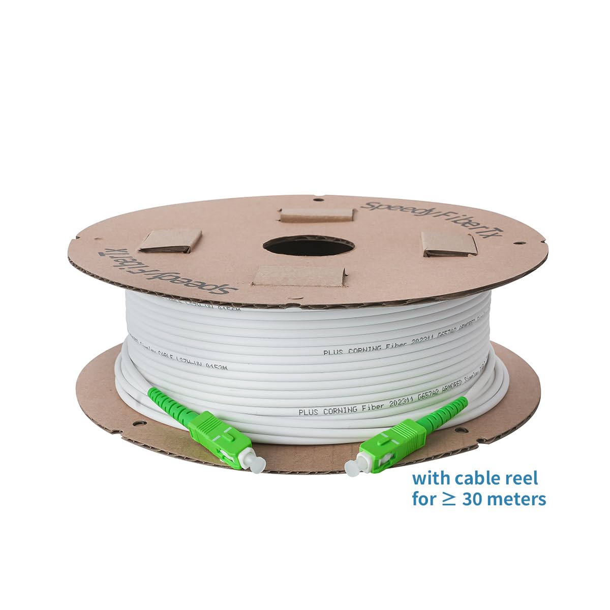 Optic White SpeedyFiberTX 1-Pack 1 Meter SC/APC To SC/APC 3.0mm White ...