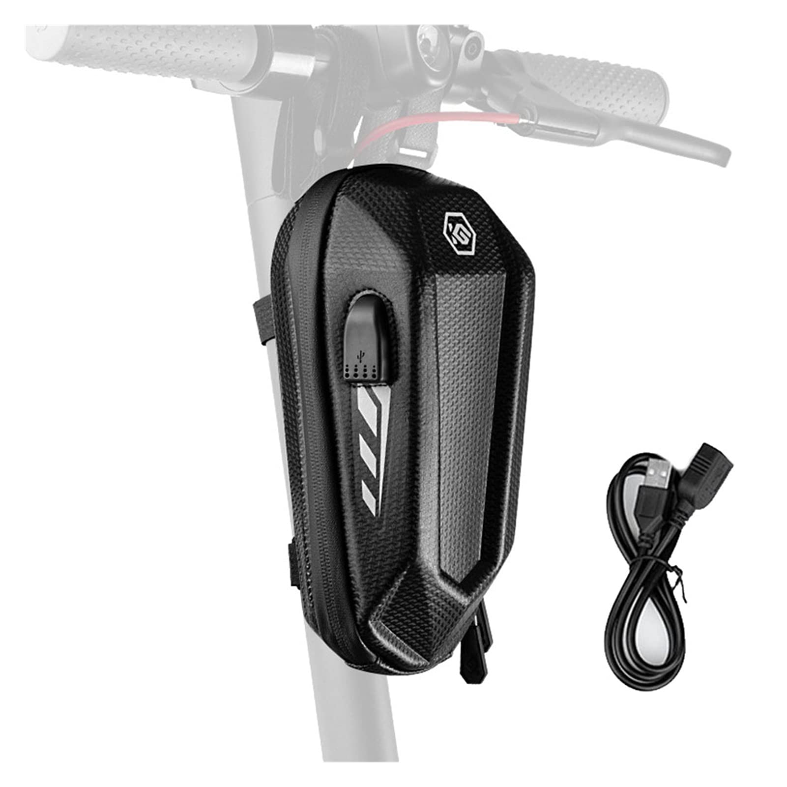 Sacoche Trotinette Electrique Sac de Suspension Avant imperméable à Quatre Sangles Stockage Fixe Accessoire de Scooter électrique Sac Trotinette Electrique (Color : M)