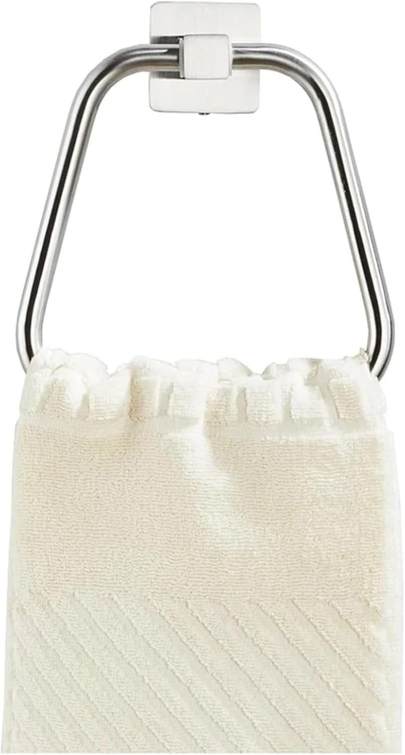 Towel Ring 2pcs Silver Towel Ring for Bathroom, Kitchen Bath Holder Hangers Wall Mount Heavy Duty Stainless Steel