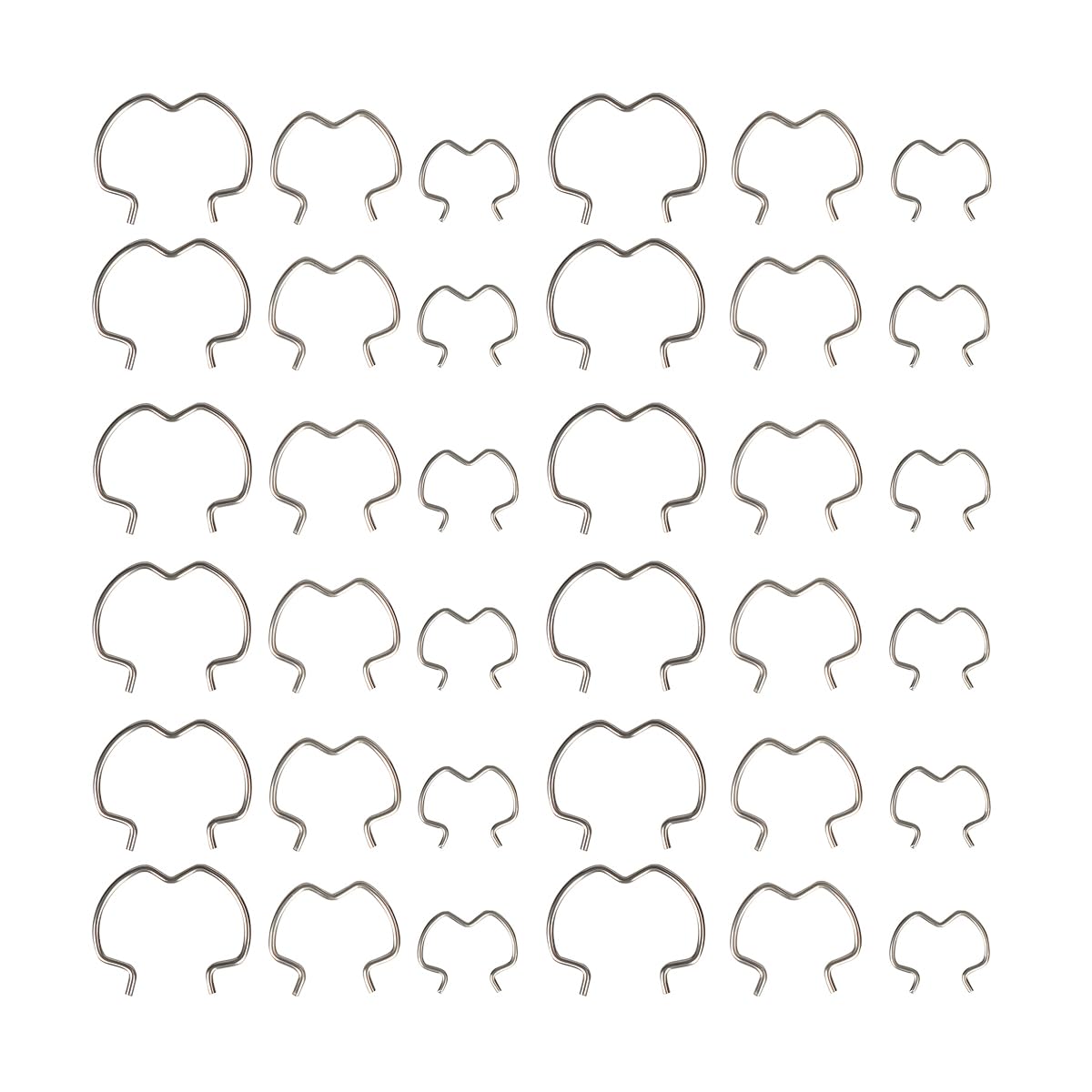 Zipelo 36PCS 800-801 Car Quick Connector Clips, 6-3/8'' 6-1/2'' 6-5/8'' 3 Different Size Vehicle Transmission Cooler Line Clips, Automotive Accessories Universal for SUV Truck RV Van