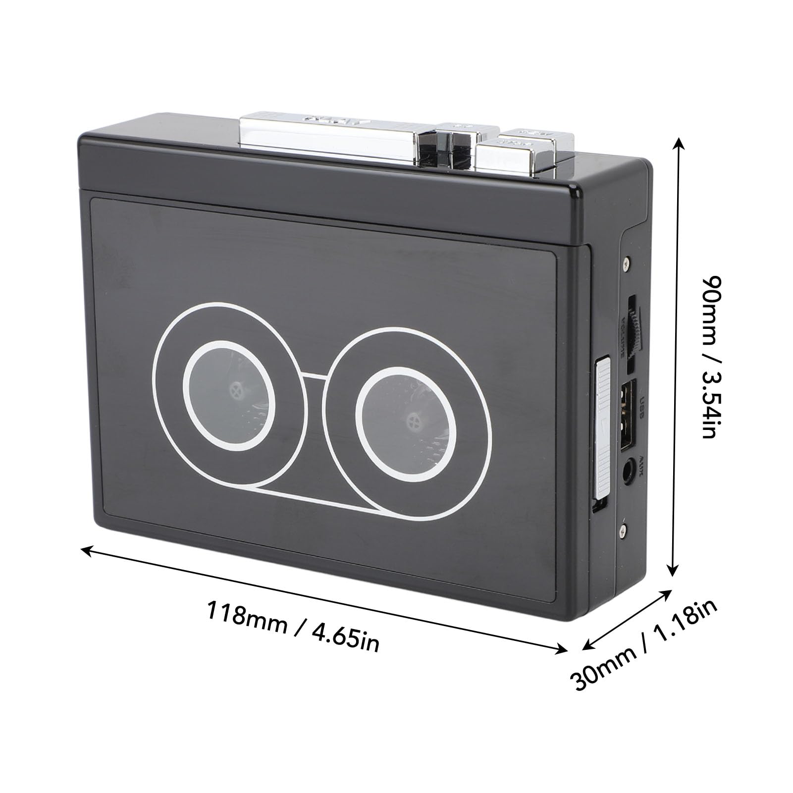 AUNMAS Lettore di Cassette Portatile, Registratore di Cassette con Radio FM, Design Compatto per gli Amanti della Nostalgia e gli Appassionati di Musica (A)