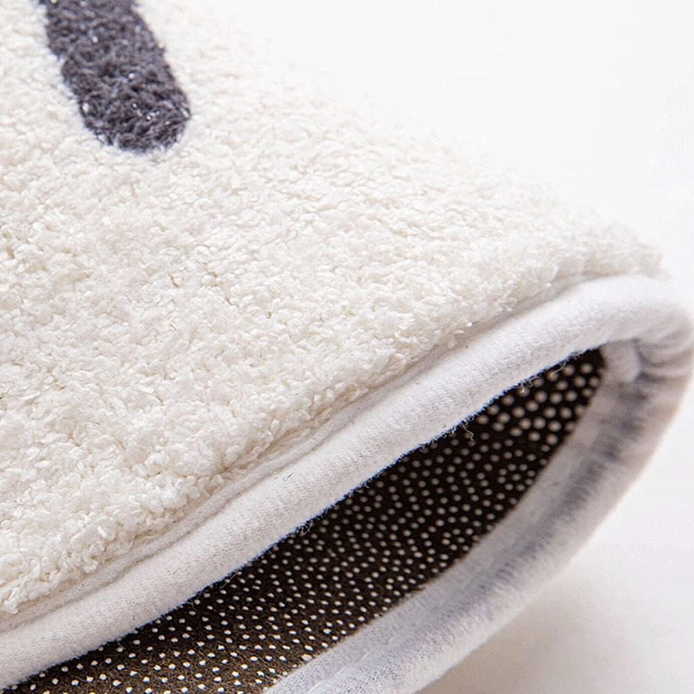 Poowe Nursery Rug Kids Playroom Area Rugs Non-Slip Faux Wool Children Carpet Machine-Washable Cute Baby Floor Play Mat for Bedroom Safari Nursery Decoration (Green Leaf, 31.5" × 41.2")