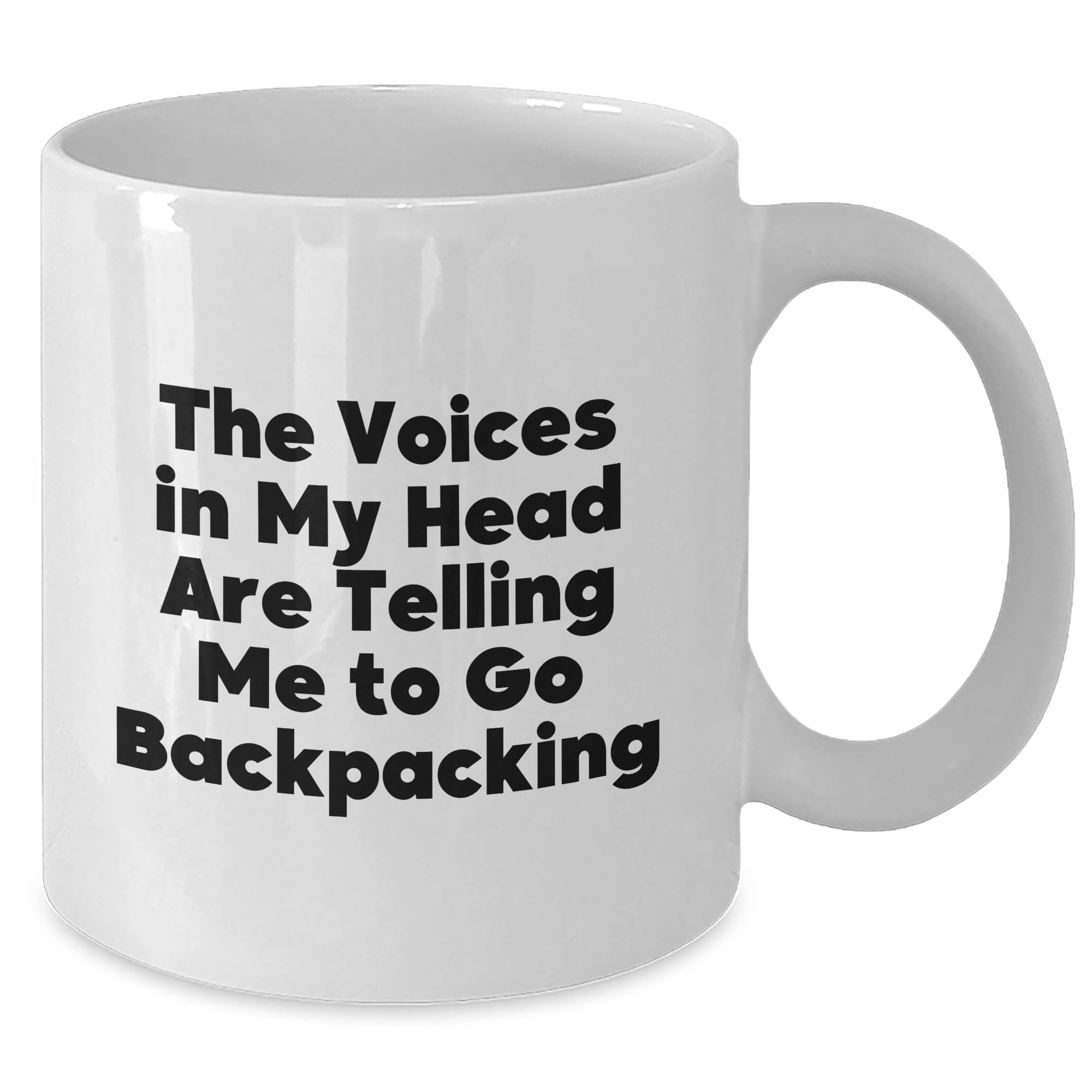 Funny Backpacking Gifts for Men Christmas Shot Glass with a Twist, 'The Voices In My Head Are Telling Me To Go Backpacking' Quote - Gifts from Men to Friends, Gifts for Backpacking Enthusiasts