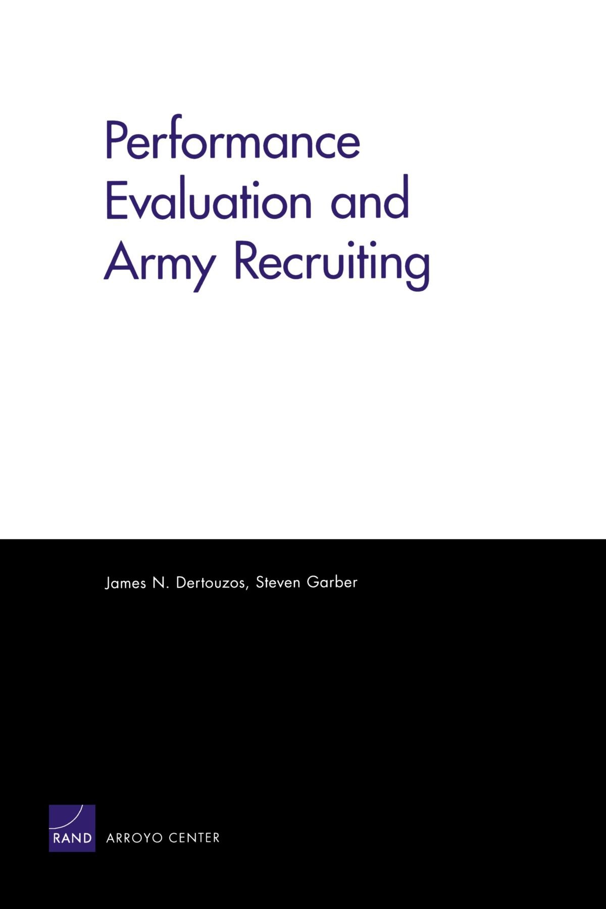 Buy Performance Evaluation And Army Recruiting — BookShops.in