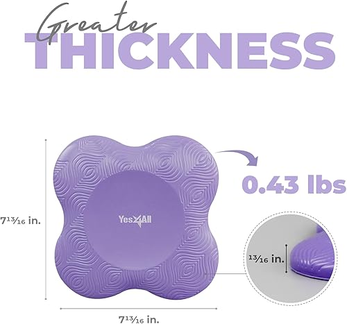 Miniatura 9 de Yes4All 2 rodilleras de yoga extra gruesas, almohadillas de yoga para ejercicio de pilates, almohadillas de 1316 pulgadas para rodillas y coderas,