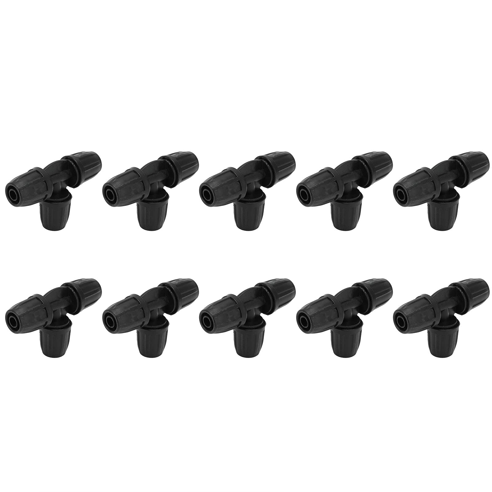 HEEPDD 10Pcs 8/11 Barbed Tee Water Hose Connector, ABS Material Tee Joint Splitter for Garden Irrigation 10Pcs 8/11 Barbed Water Hose Connector, Nan Gardening
