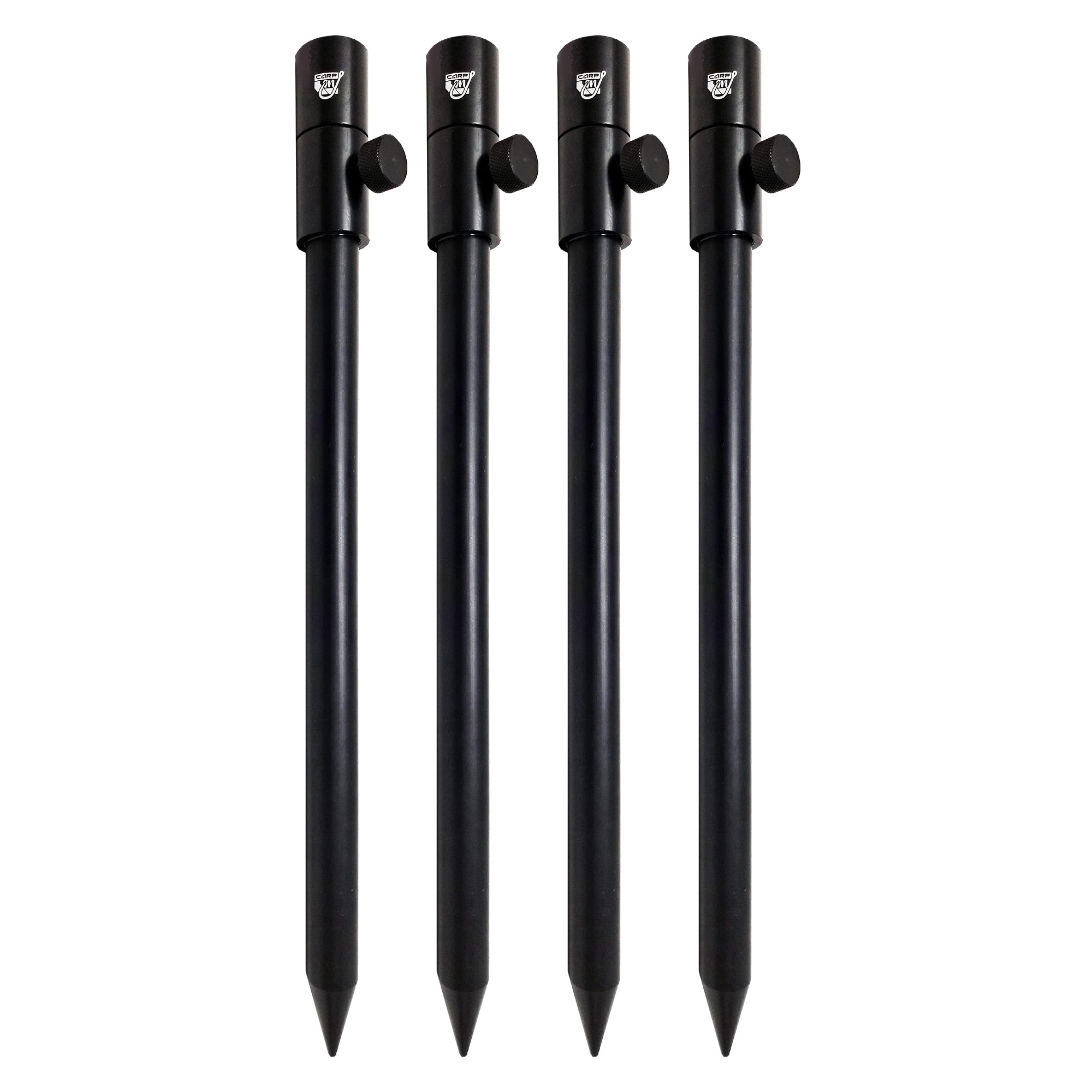 Carp On - 4 Aste Telescopiche In Metallo Anodizzato Per Pesca (da 30 A 48 Cm) | Porta Canna Con Vite Universale