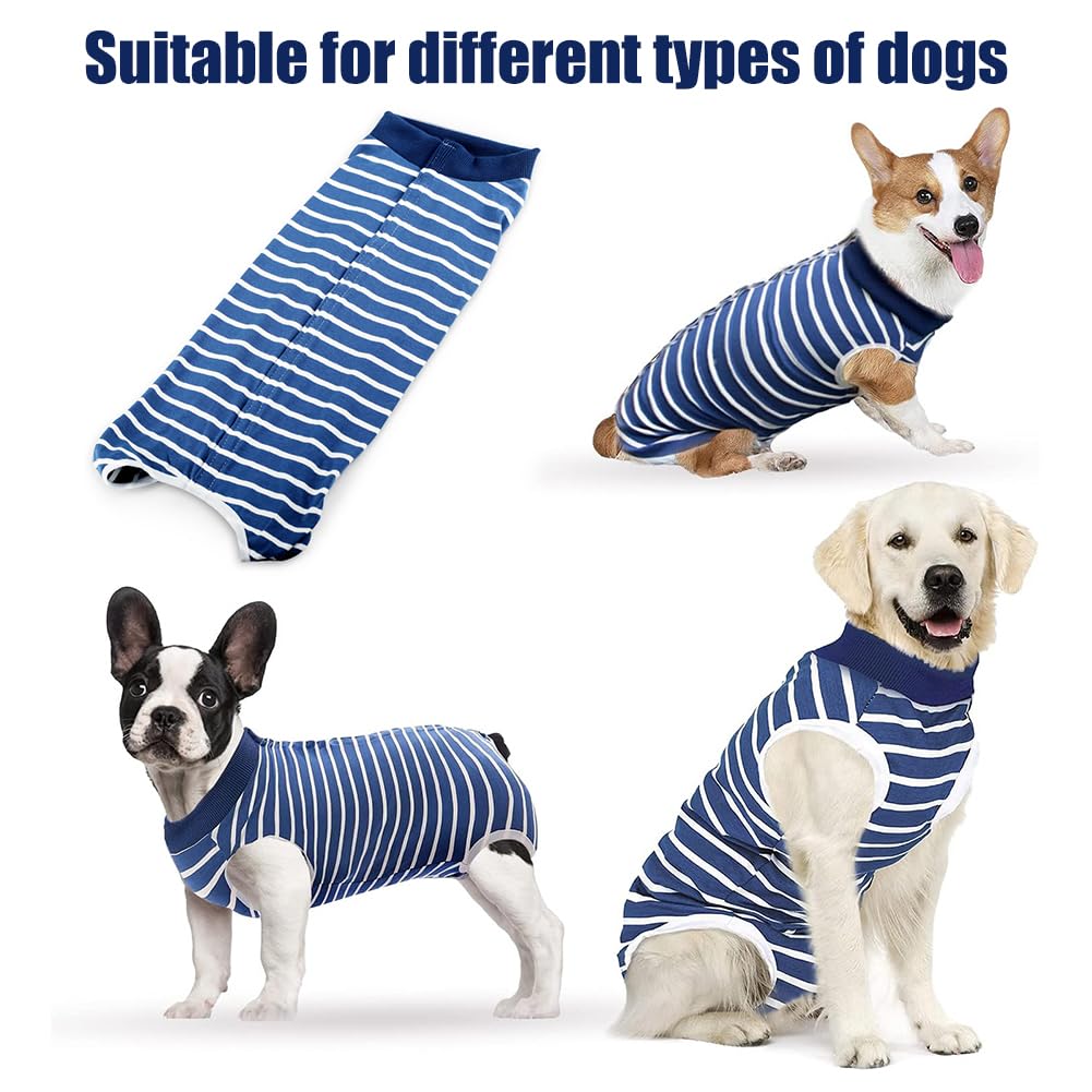 Tutina per il recupero del cane, con gambe, maniche lunghe, traspirante, post chirurgia, pigiama anti-leccare, ferita addominale, alternativa a cono per cani da compagnia (3XL, nero