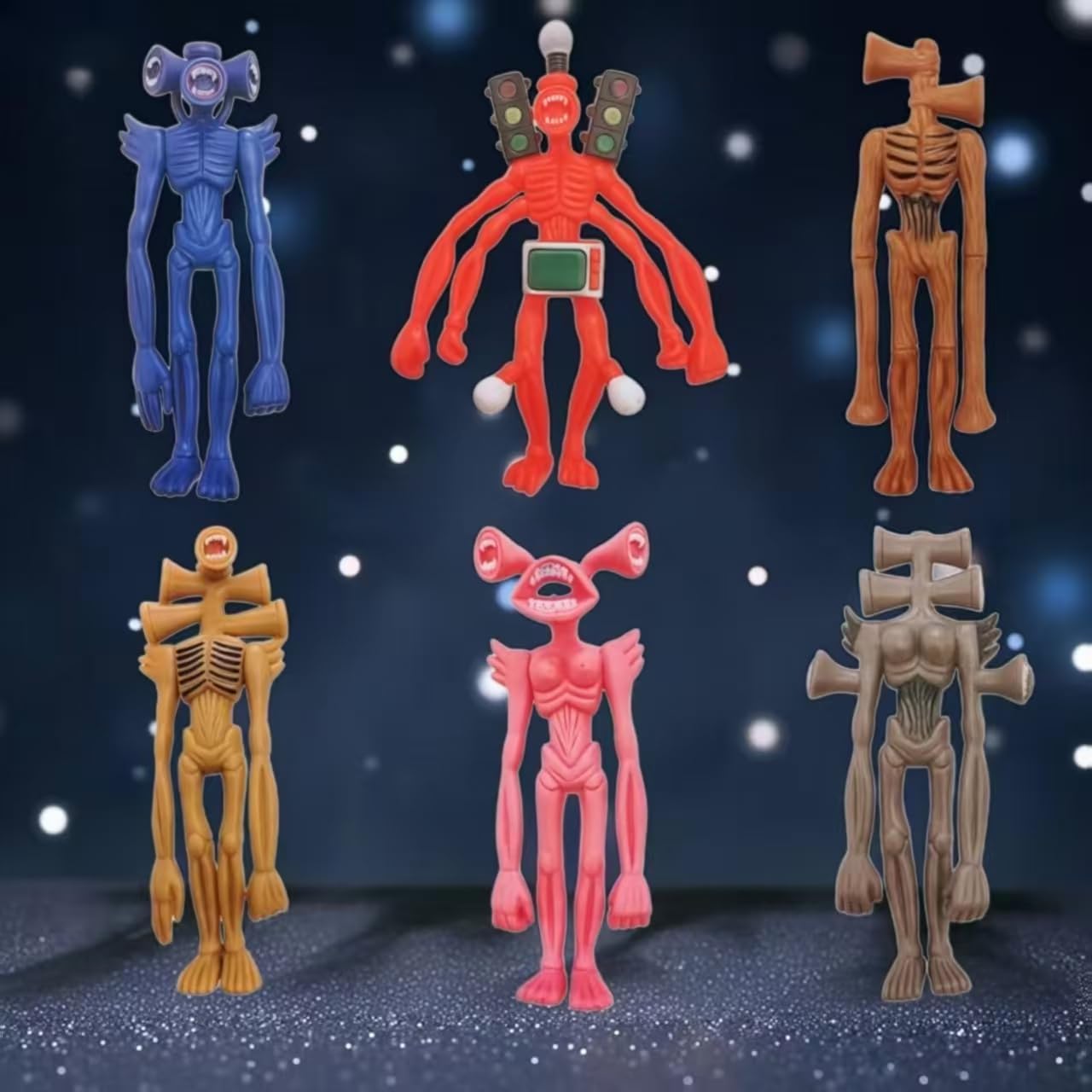 6 giocattoli a forma di testa di sirena, per bambini, per compleanno, Halloween, feste di Natale (6 pezzi)