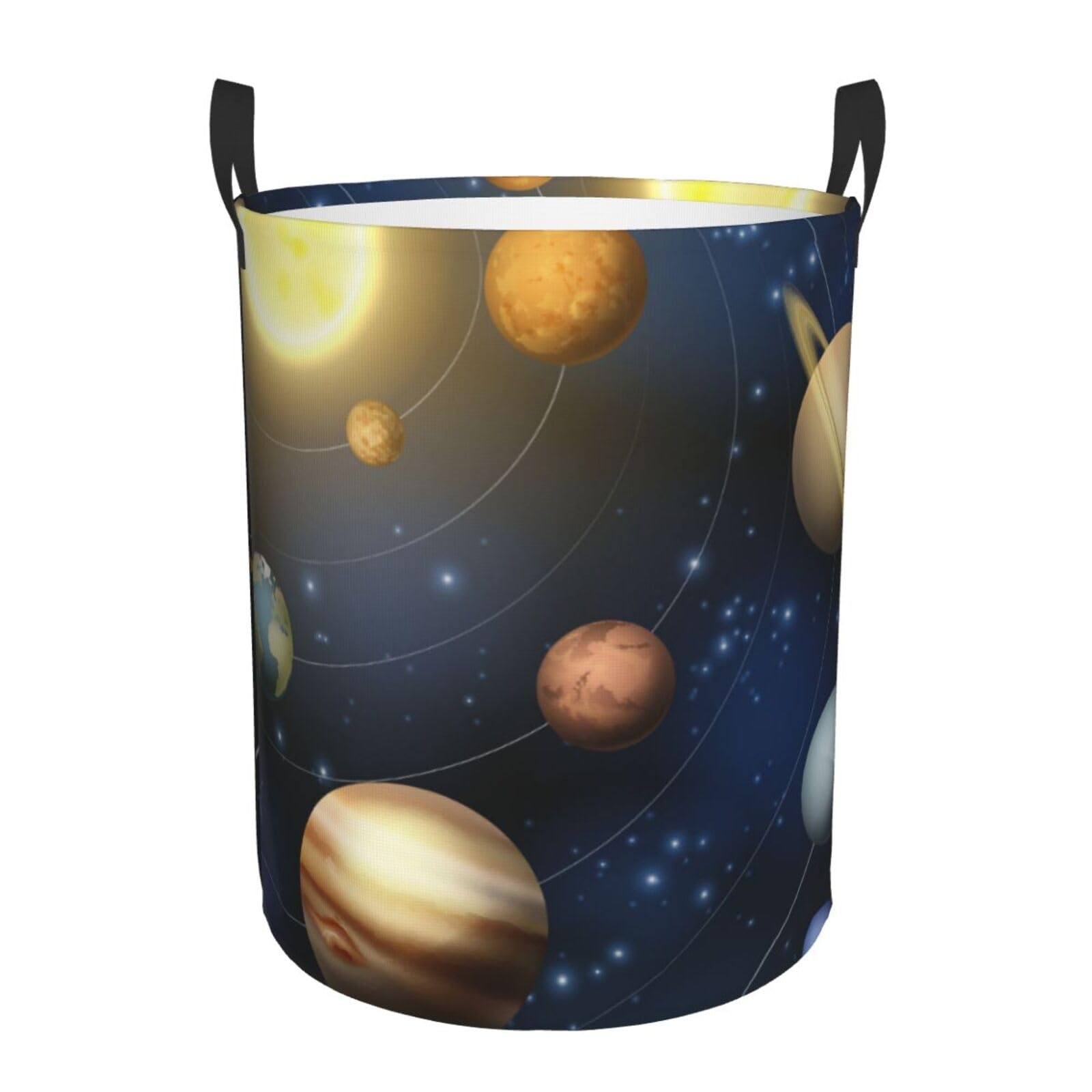 Laundry Basket Planets Laundry Hamper Waterproof Idea Hampers Large Collapsible Baskets with Handle Suitable for Bedroom Bathroom Utility Room Kitchen