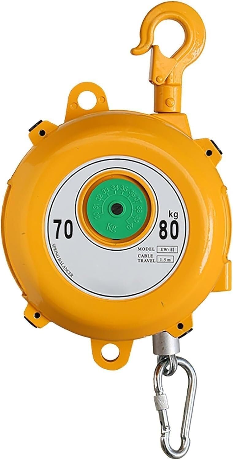 Retractable Spring Balancer Retractable Spring/Tool Balancer, 1.5m Length Fixtures Hanging Tool Holder, Tool Balancer Holder, for Factory Workshop (Size : 70-80kg)