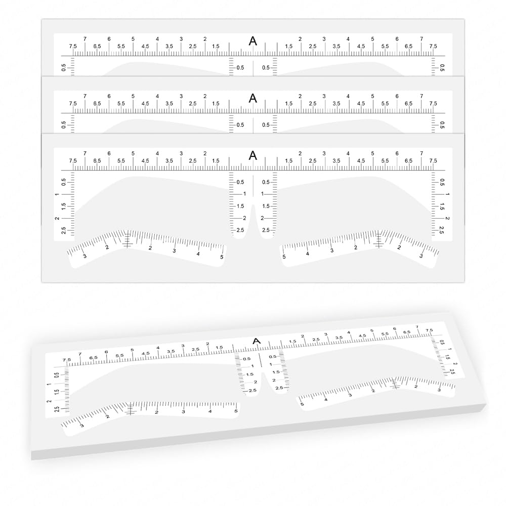 Photo 1 of 100pcs Airbrush Eyebrow Sticker Precision Brow Mapping Tool Self-adhesive Accurate Eyebrow Stencil for Microblading Brows Shaping (50pcs Type A+50pcs Type B)