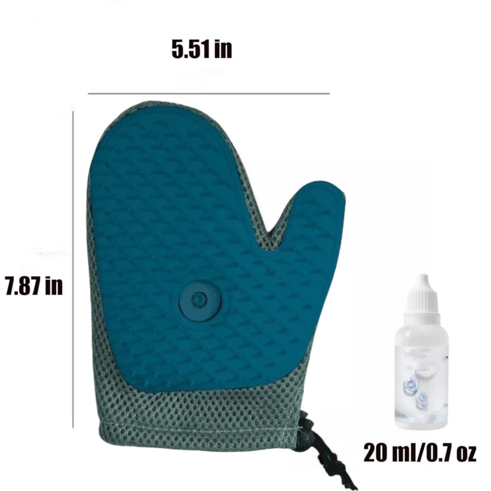Guante de depilación de mascotas, niebla de aseo 3 en 1 para mascotas, guantes, para perros y gatos, herramientas de eliminación de pelo y sofá, ropa (azul)
