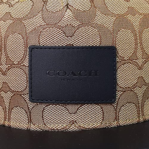 COACH コーチ コットン カウレザー シグネチャー フラット 