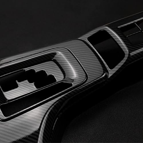 Miniatura 3 de MACHEA Molduras interiores de coche ABS fibra de carbono Color consola central de cambio de marchas Panel de cambio para Toyota Fortuner 2016 2017