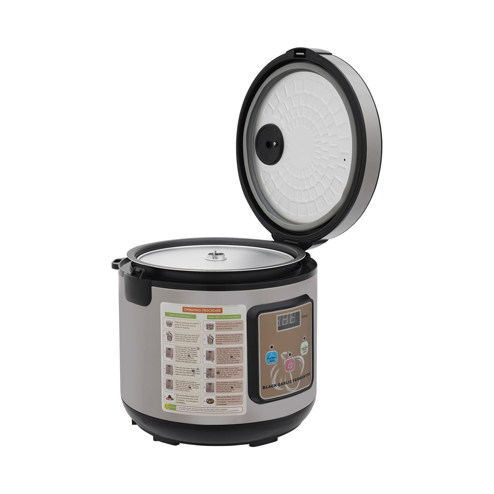 5L Automatischer Fermenter für schwarzen Knoblauch, Fermentationsmaschine, Automatischer Intelligenter Knoblauchfermenter, für Privaten und Gewerblichen Gebrauch 26.5 * 30.5cm