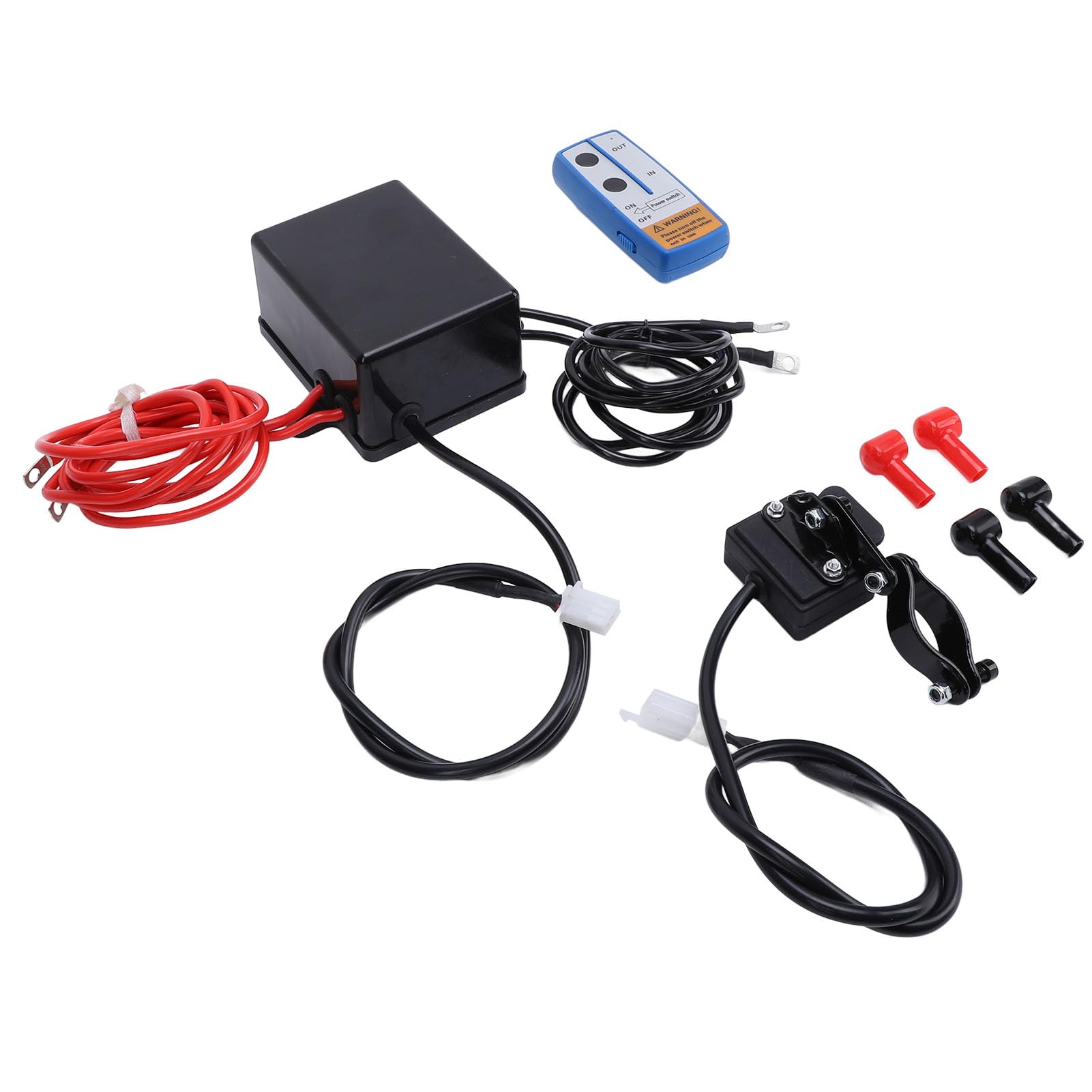 Kit de Télécommande de Treuil sans Fil DC12 V, Contrôleur de Treuil Universel, Kits de Télécommande avec Système de Double Contrôle, Idéal pour Camion de 2 000 à 4 500 LB, Véhicule