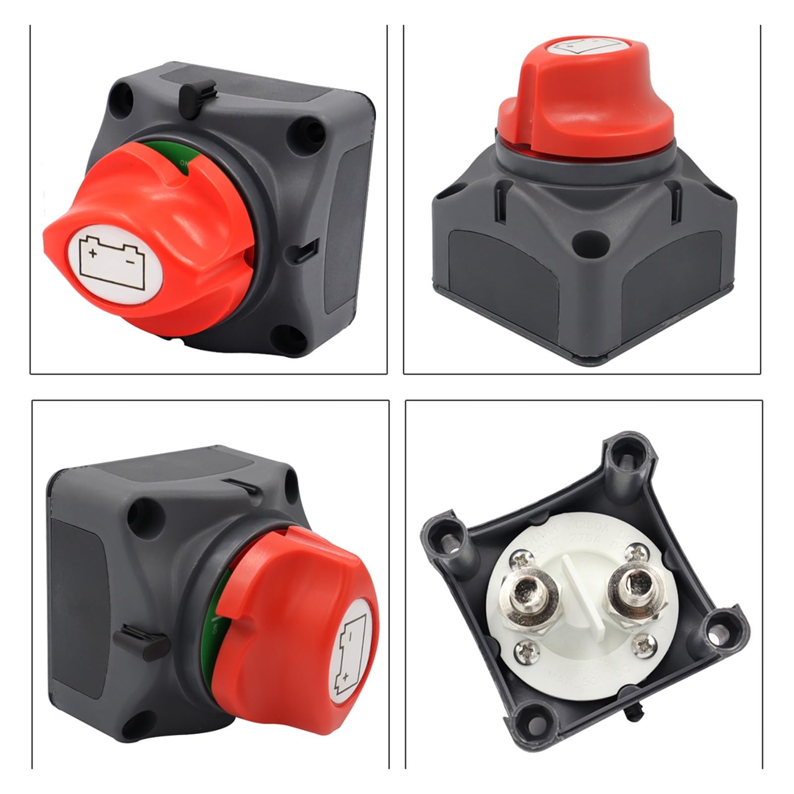 Auto wyłącznik akumulatora 12V 24V Marine 200A 300A podwójna bateria przełącznik masowy 2 pozycja wyłącznik odcinający łódź samochodowa (Color : Packaged three)