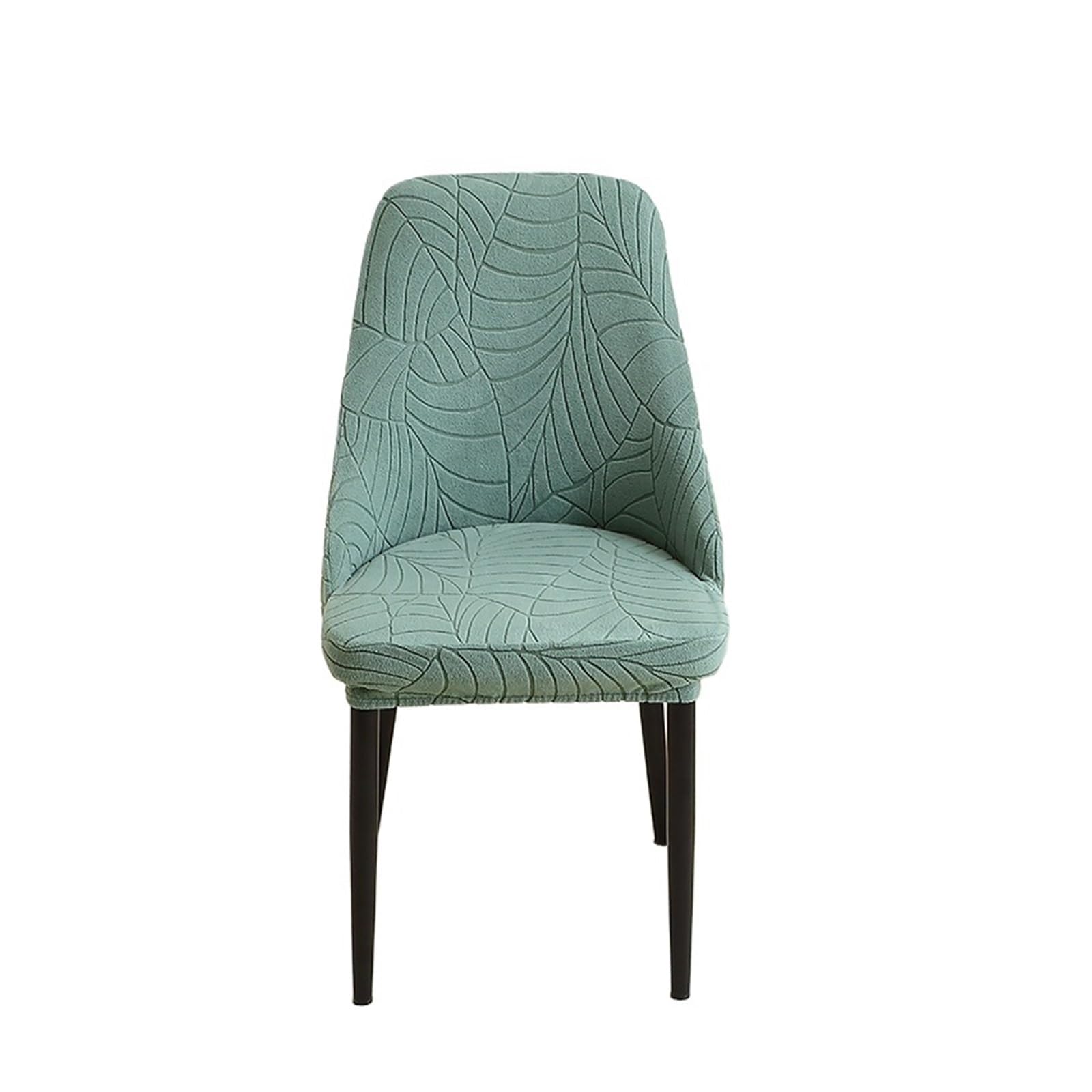 CIOPLJHKL Stretch Small Armchair Cover Leaf Jacquard Dining Chair Slipcover All-inclusive Curved Protector For Party Home 1/2/4/6Pcs for Hotel, Banquet(A3 Chair cover,1pc)