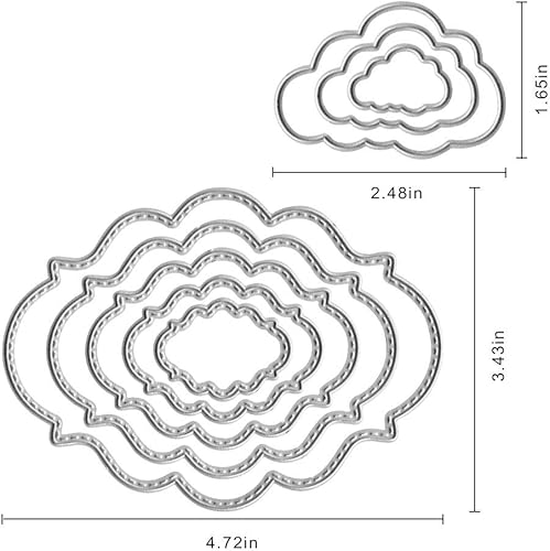 Miniatura 9 de Troqueles de corte de nube de sol de metal, para paraguas de lluvia, plantillas en relieve, molde de plantilla para álbumes de recortes y