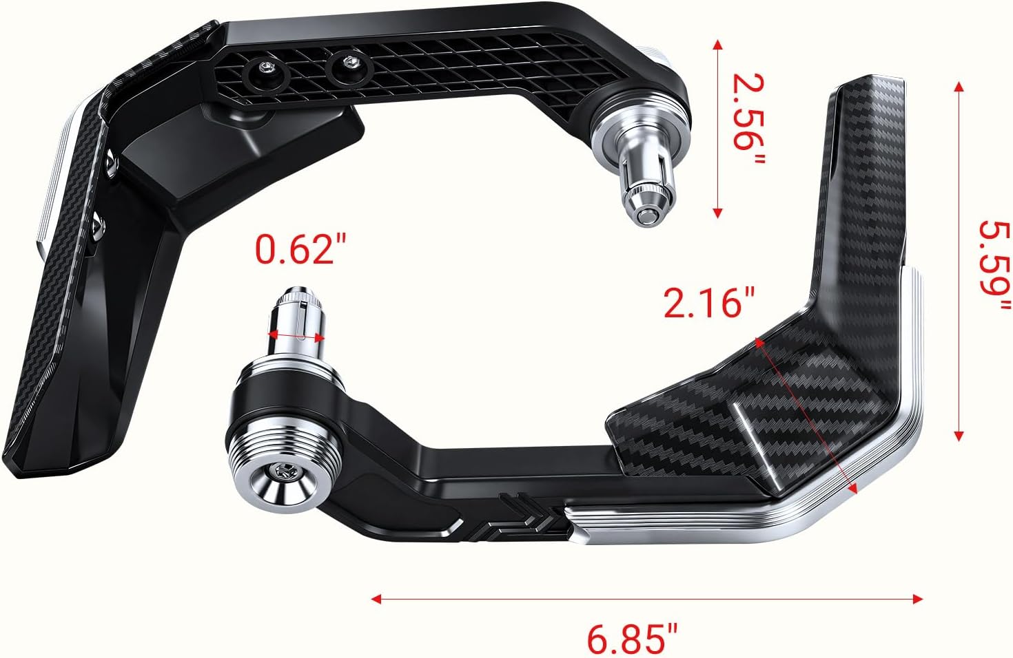 Dirt Bike Handguards, Aperture 0.66-0.83" Motorcycle Handlebars Guards Accessories Universalfor for CRF XR YZF XC KX 150 250 300 125 Motorcycle Ebike ATV Pit Bike Motocross Enduro MX,Black