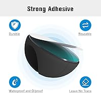 Vista 6 de Paquete de 12 clips para cables, organizador de cables adhesivos, clips de soporte de cables para escritorio, hogar, oficina, automóvil, cubículo