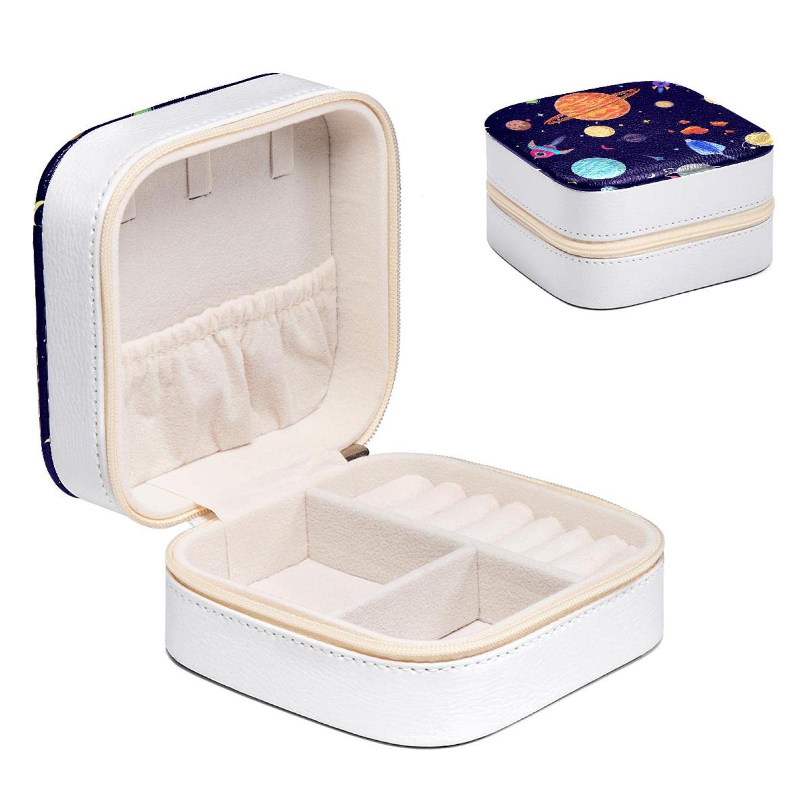 Organisateur de bijoux pour bagues et colliers : coffret espace 10.5x5.8 cm