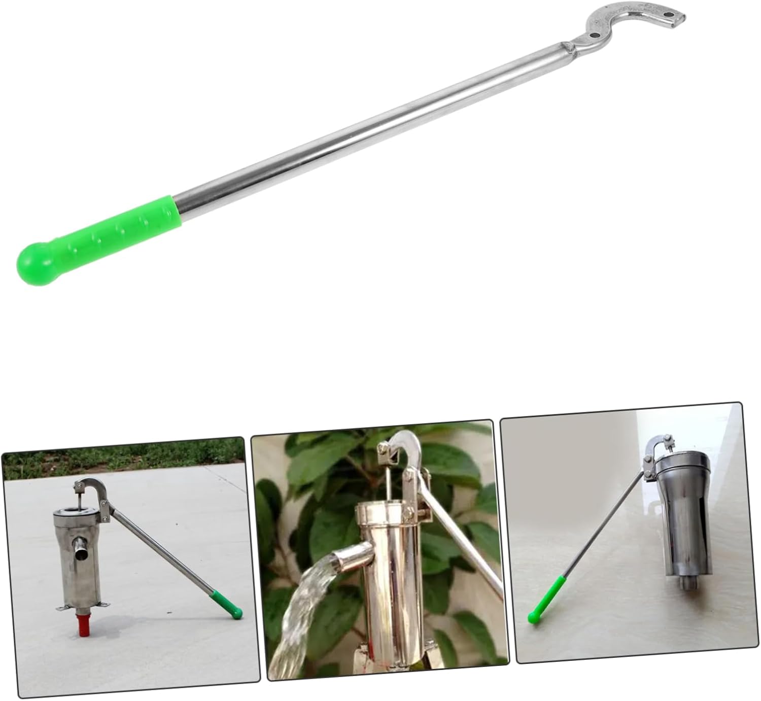 Mobestech Manual Pump Handle Water Pump Parts Stainless Steel Plastic for Outdoor Use
